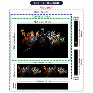 Justice League Dark Silhouettes Laptop Skin - View 8