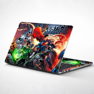 Justice League Heroes Battle Scene Laptop Skin - View 1