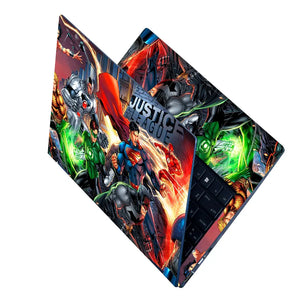 Justice League Heroes Battle Scene Laptop Skin - View 2