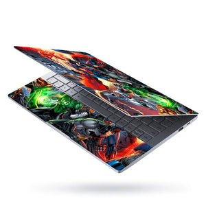 Justice League Heroes Battle Scene Laptop Skin - View 3
