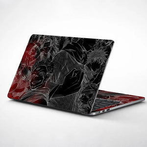 Kaisen Anime Black Laptop Skin - View 1