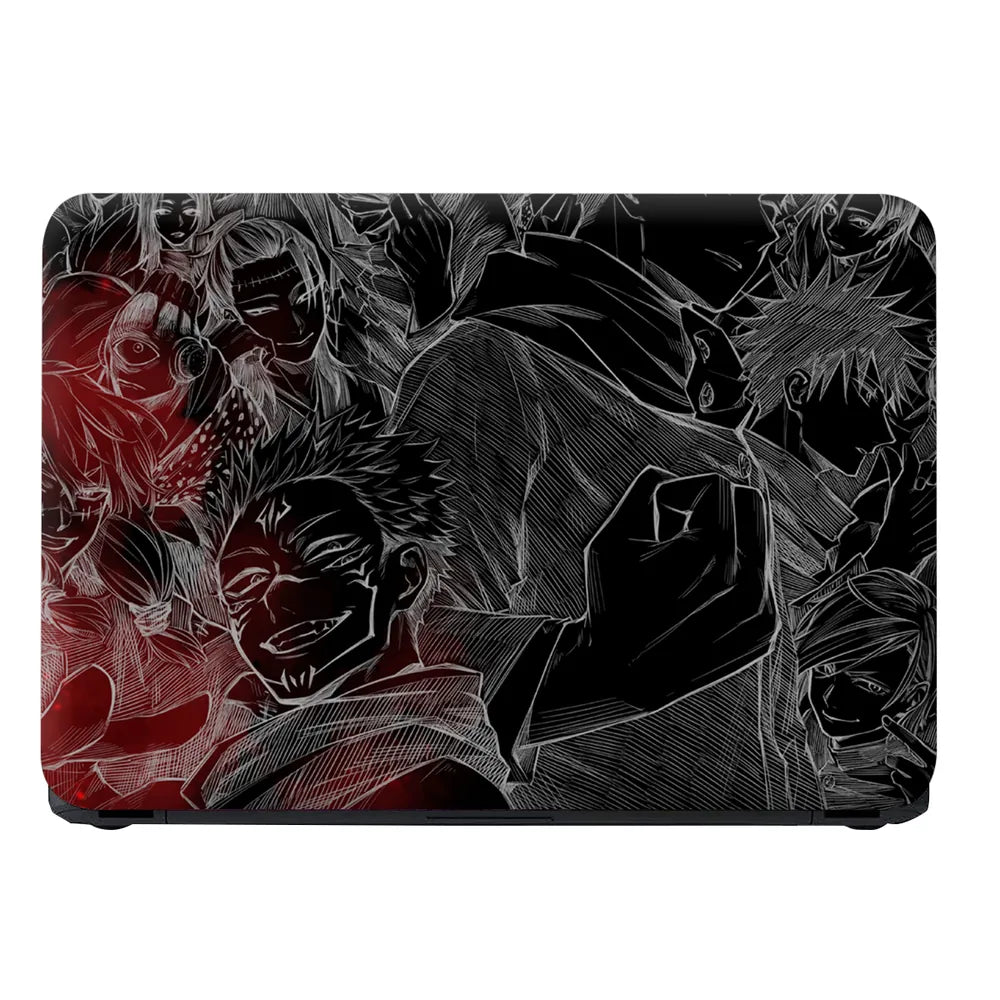 Kaisen Anime Black Laptop Skin - View 4