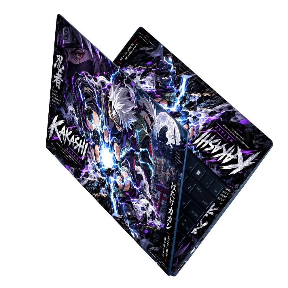 Kakashi Lightning Beneath the Moon Laptop Skin - View 2