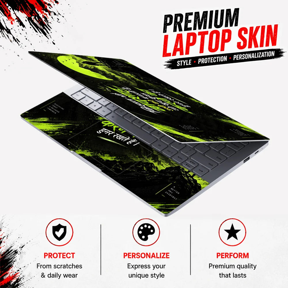 Kismat Badshah Mountain Neon Laptop Skin - View 3
