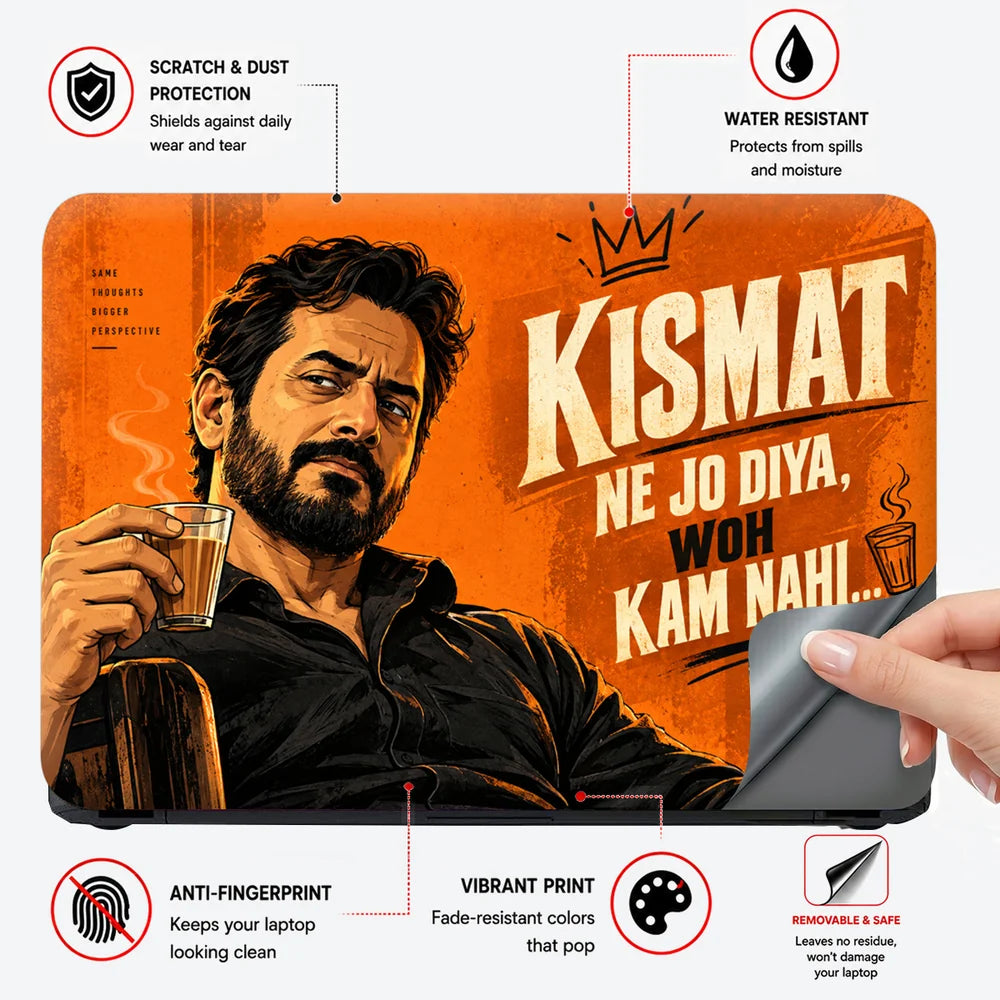 Kismat Chai Motivation Laptop Skin - View 4