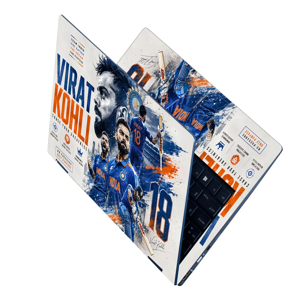 Kohli Chase Greatness Team India Laptop Skin - View 2