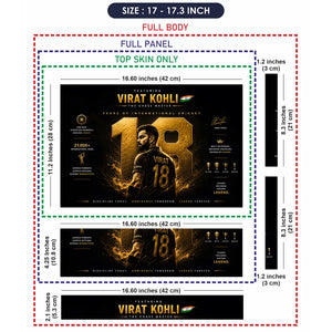 Kohli Chase Master Gold 18 Laptop Skin - View 9