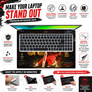 Kohli GOAT Gold RCB Laptop Skin - View 5