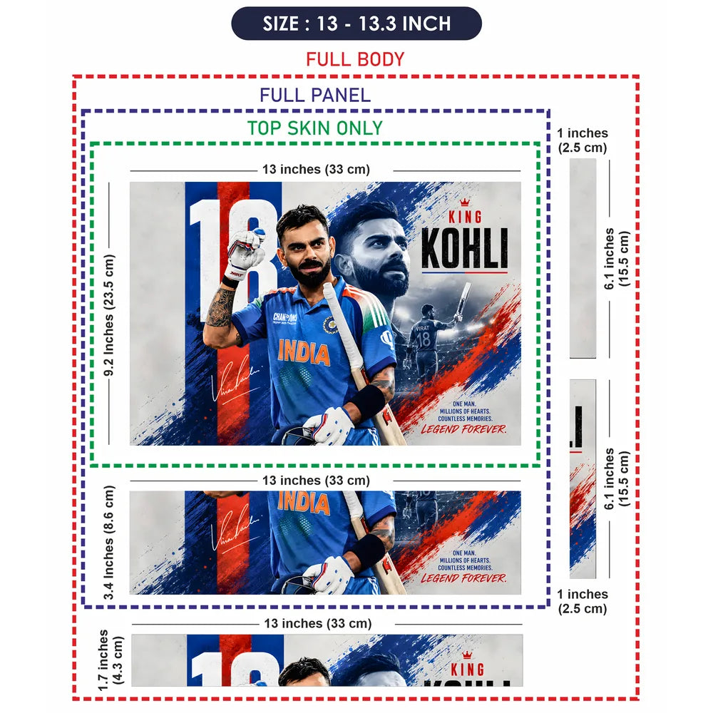 Kohli King 18 Legend Forever Laptop Skin - View 6