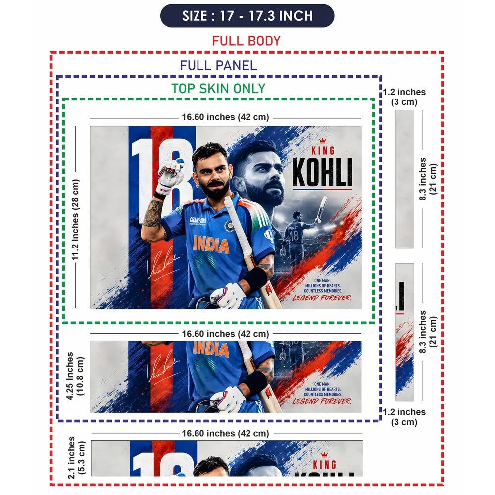 Kohli King 18 Legend Forever Laptop Skin - View 9