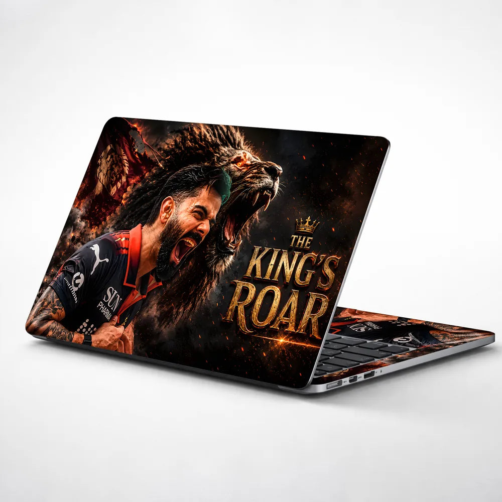Kohli Kings Roar Lion Laptop Skin - View 1