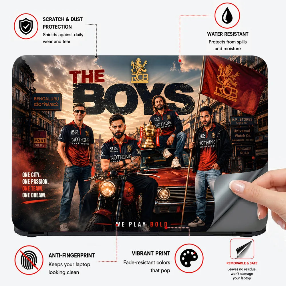 Kohli RCB The Boys Bold Laptop Skin - View 4