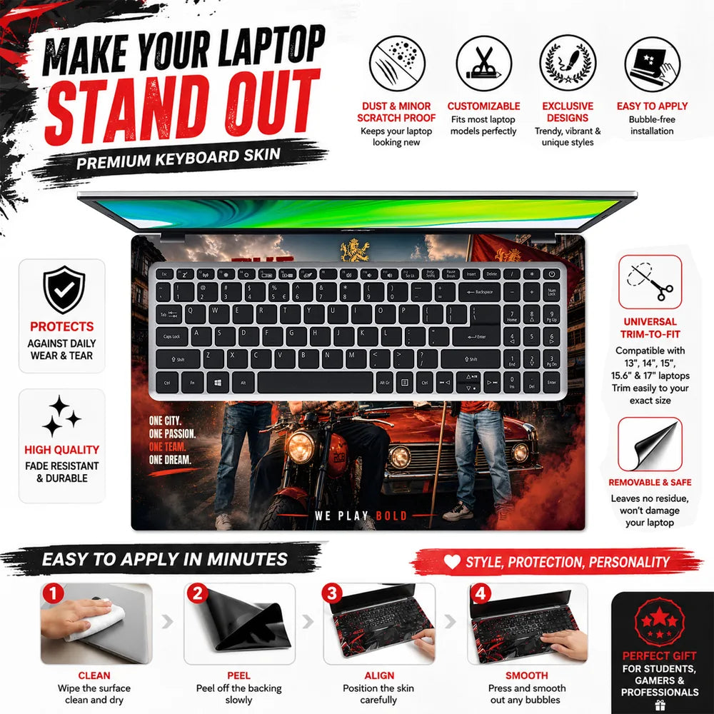 Kohli RCB The Boys Bold Laptop Skin - View 5