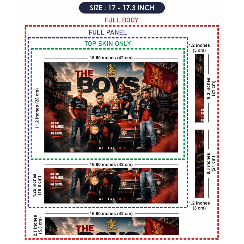 Kohli RCB The Boys Bold Laptop Skin - View 9