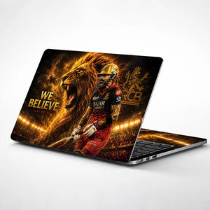 Kohli RCB We Believe Lion Laptop Skin - View 1