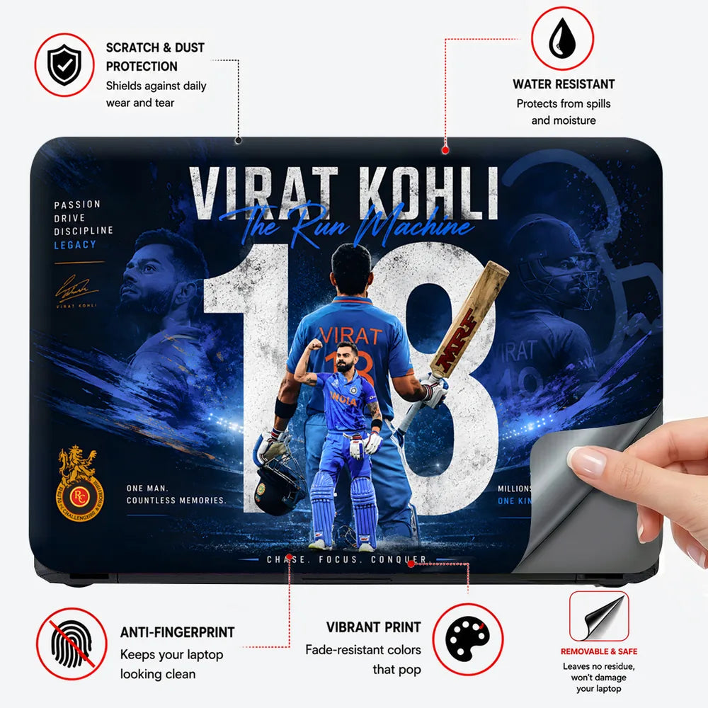 Kohli Run Machine 18 Legacy Laptop Skin - View 4