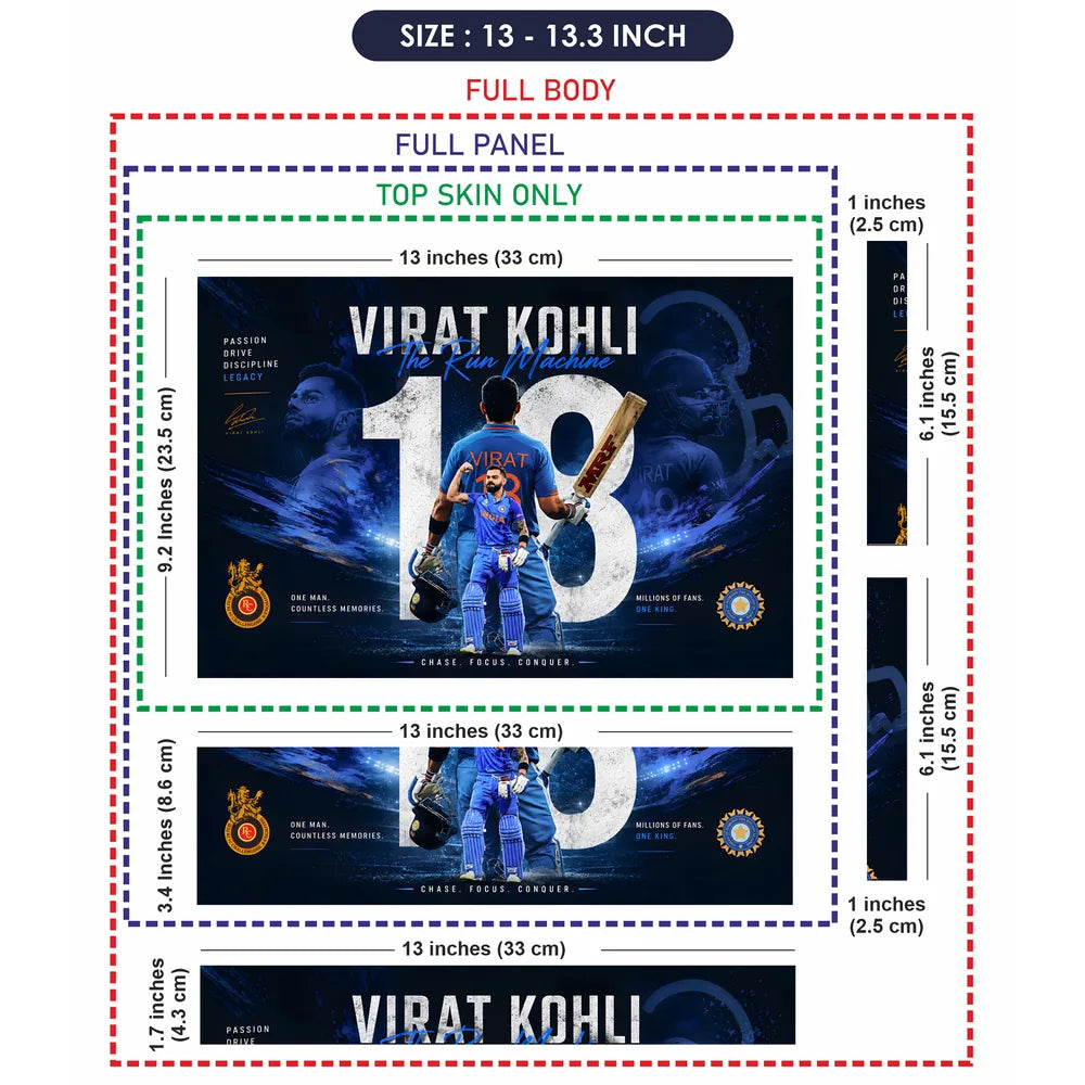 Kohli Run Machine 18 Legacy Laptop Skin - View 6
