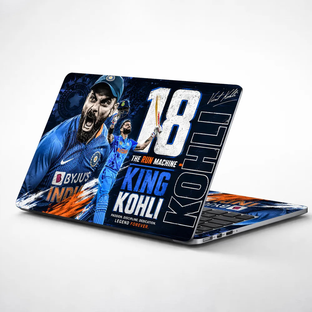 Kohli Run Machine Byjus Blue Laptop Skin - View 1