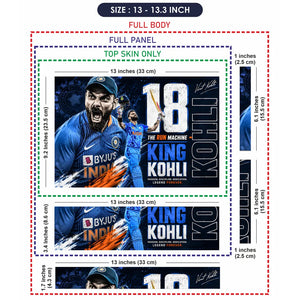 Kohli Run Machine Byjus Blue Laptop Skin - View 6