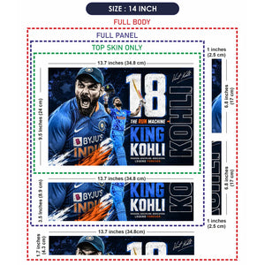 Kohli Run Machine Byjus Blue Laptop Skin - View 7