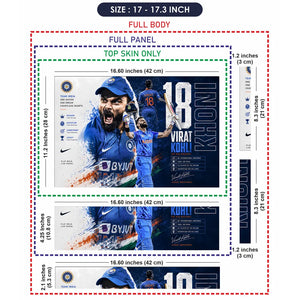 Kohli Run Machine Byjus White Laptop Skin - View 9