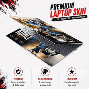 Kohli Run Machine Gold Splits Laptop Skin - View 3