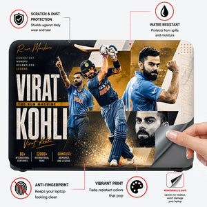 Kohli Run Machine Gold Splits Laptop Skin - View 4