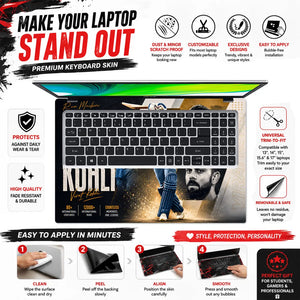 Kohli Run Machine Gold Splits Laptop Skin - View 5