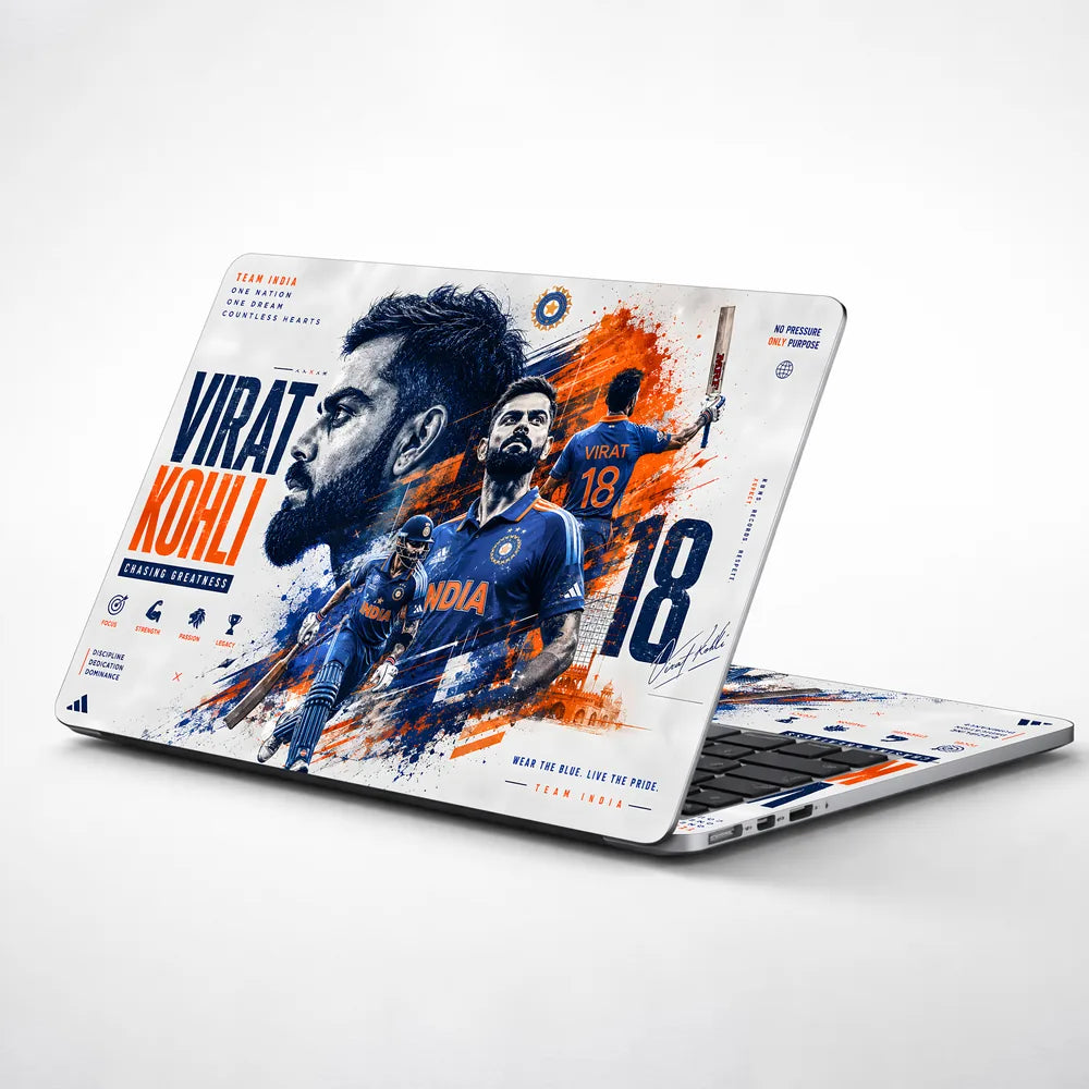 Kohli What Focus Strength Laptop Skin - View 1
