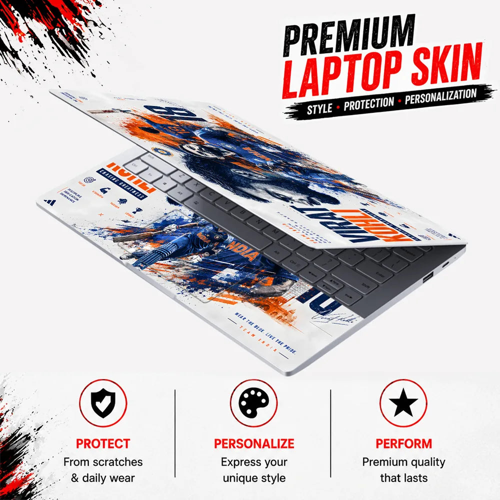 Kohli What Focus Strength Laptop Skin - View 3