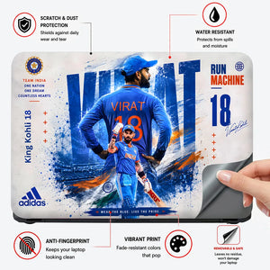 Kohli What King 18 Adidas Laptop Skin - View 4