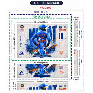 Kohli What King 18 Adidas Laptop Skin - View 6