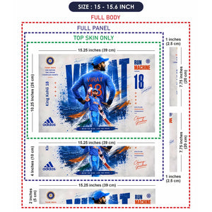Kohli What King 18 Adidas Laptop Skin - View 8