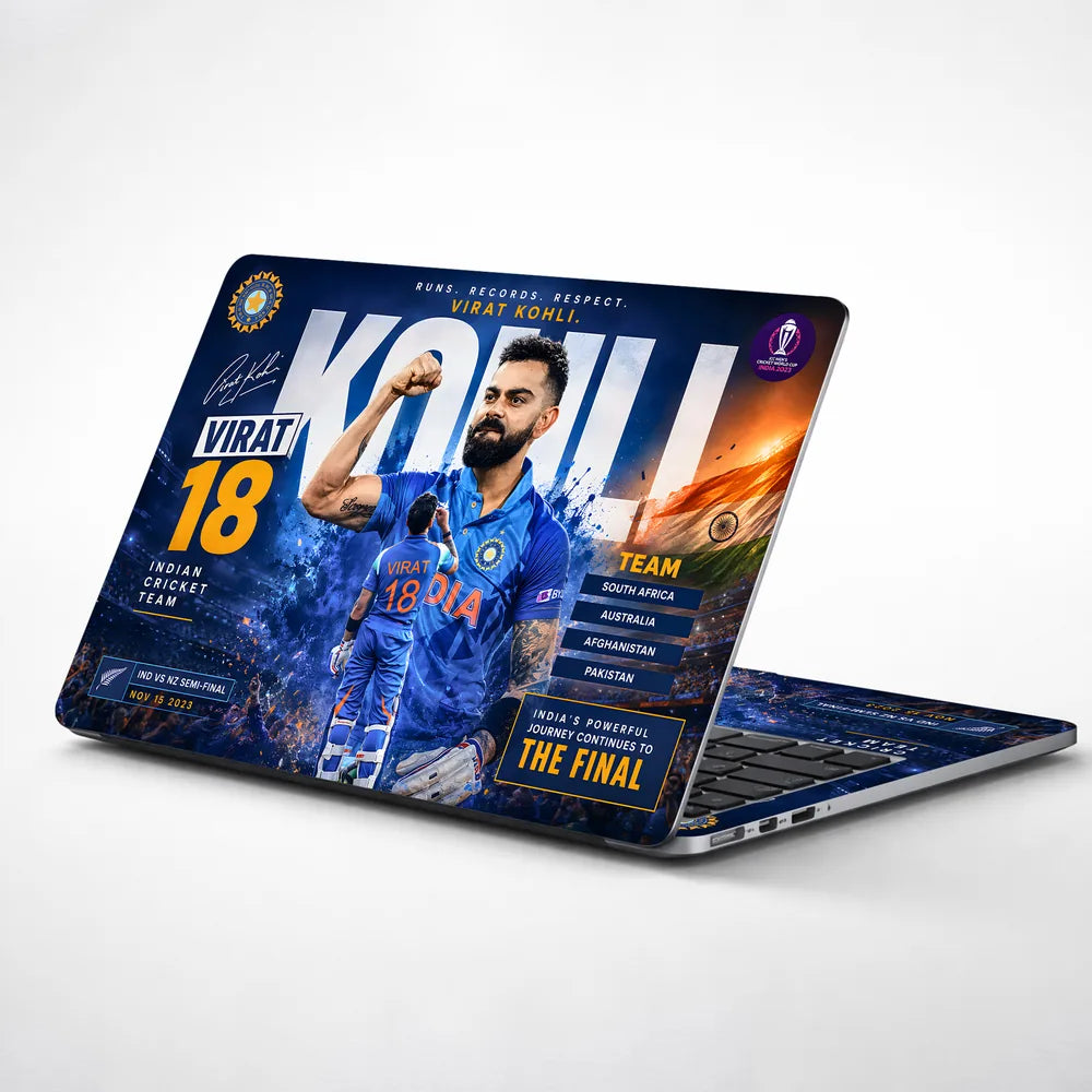 Kohli World Cup Semi Final 2023 Laptop Skin - View 1