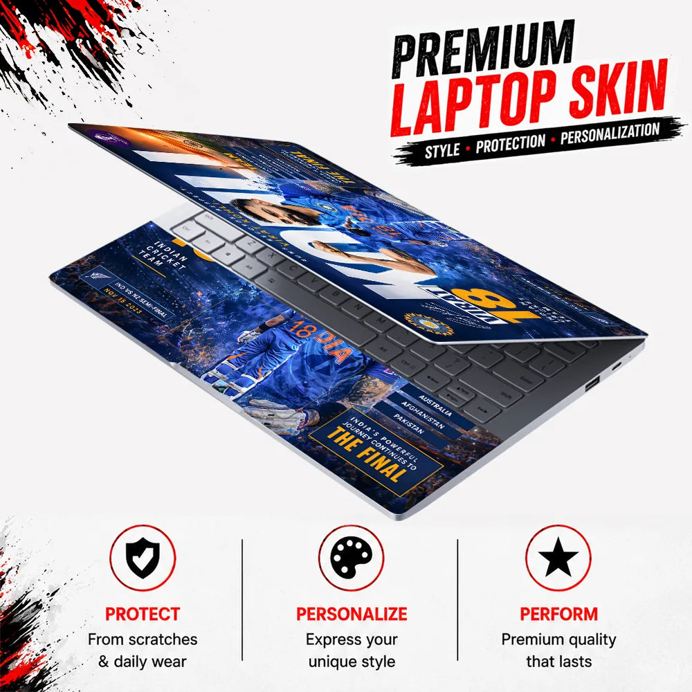 Kohli World Cup Semi Final 2023 Laptop Skin - View 3