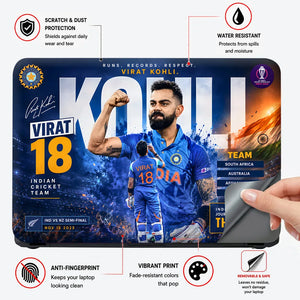 Kohli World Cup Semi Final 2023 Laptop Skin - View 4