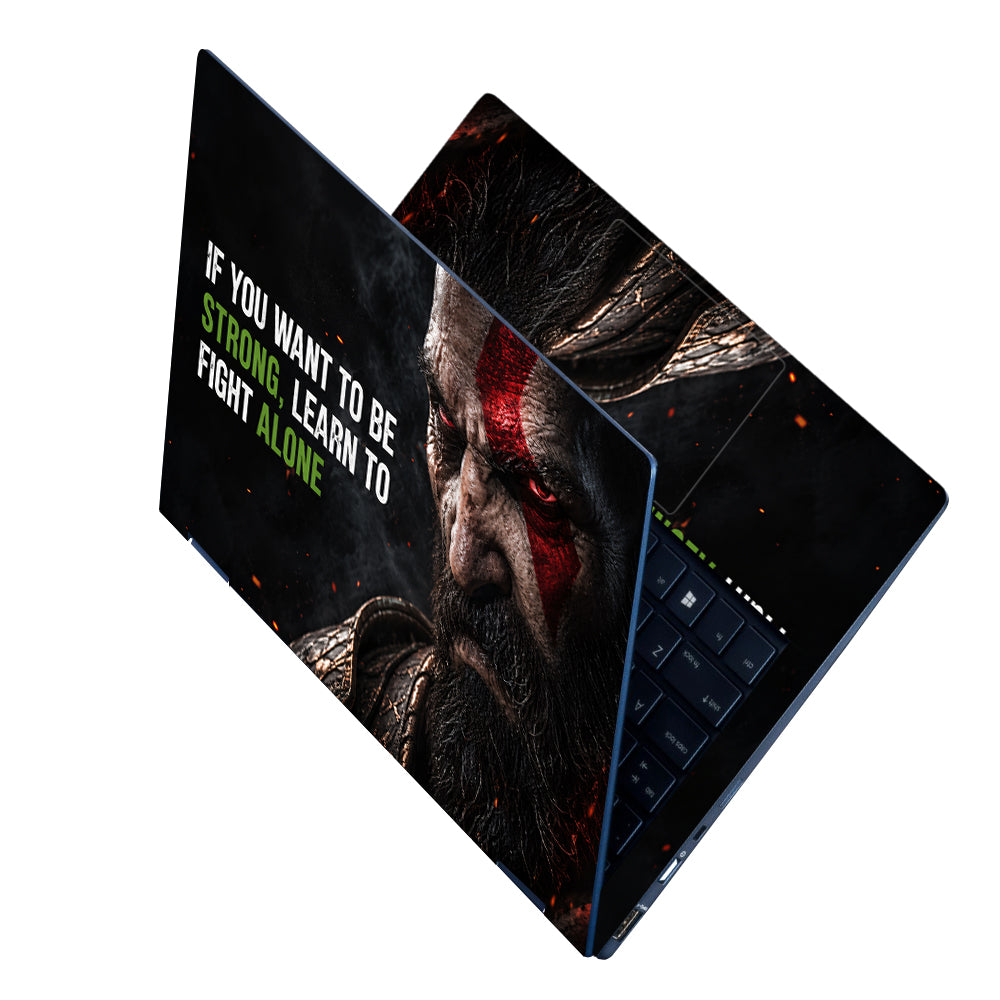 Kratos Be Strong Laptop Skin - View 2