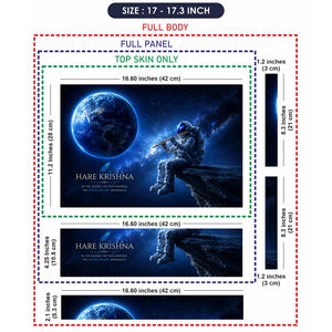 Krishna Astronaut Flute Laptop Skin - View 9
