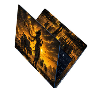 Krishna Cows Sunset Flute Laptop Skin - View 2