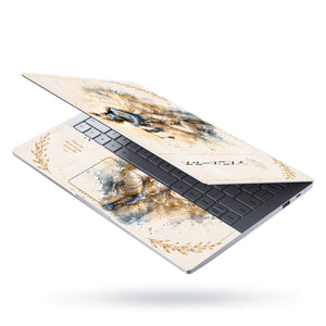 Krishna Dancing Flute Divine Timing Quote Laptop Skin - View 3
