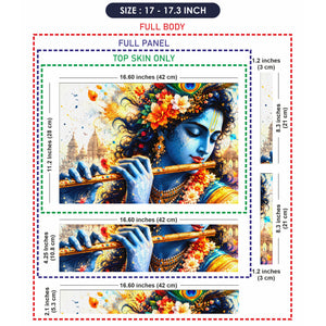 Krishna Flute Flowers Temple Laptop Skin - View 9