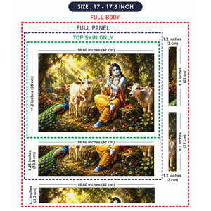 Krishna Flute Forest Cows Laptop Skin - View 9