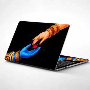 Krishna Hand Rose Exchange Laptop Skin - View 1