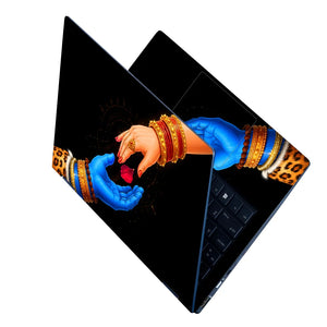 Krishna Hand Rose Exchange Laptop Skin - View 2