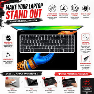 Krishna Hand Rose Exchange Laptop Skin - View 5