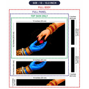 Krishna Hand Rose Exchange Laptop Skin - View 6