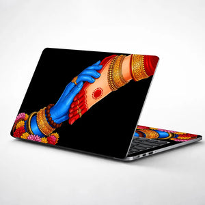 Krishna Hands Bangles Touch Laptop Skin - View 1
