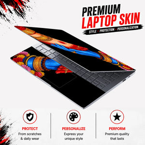 Krishna Hands Bangles Touch Laptop Skin - View 3