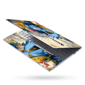 Krishna Hare Krishna Flute Laptop Skin - View 3