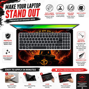 Krishna Hare Mantra Circle Laptop Skin - View 5